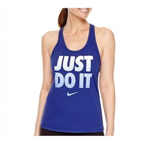 New Women's Large NIKE Dri-FIT Racerback Workout Tank Top Shirt 729763-455